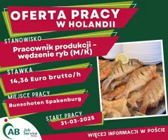 PRACA PRZY PRODUKCJI WĘDZONEJ RYBY (M/K) PRACA PRZY PRODUKCJI WĘDZONEJ RYBY (M/K)