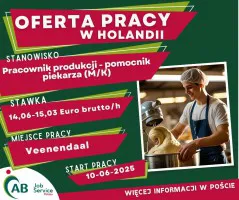 Pracownik produkcji - pomocnik piekarza (M/K)